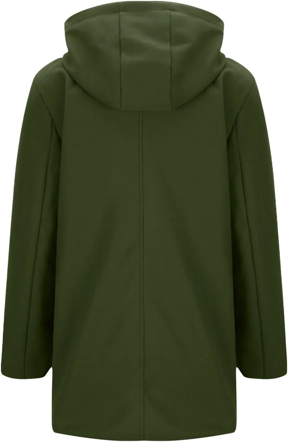 Mens Zip Up Trench Coats Winter Wool Blend Fashion Long Jackets Casual Long Sleeve Mid Length Hooded Overcoat