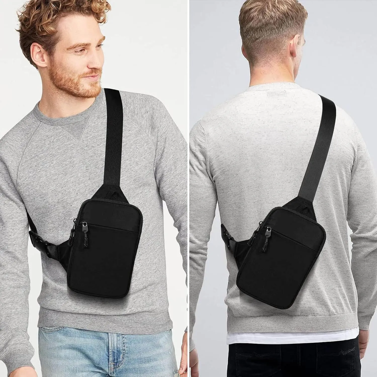 Mini Sling Bag for Men Women Small Crossbody Shoulder Backpack Fanny Packs Personal Pocket Bag Casual Phone Chest Bag