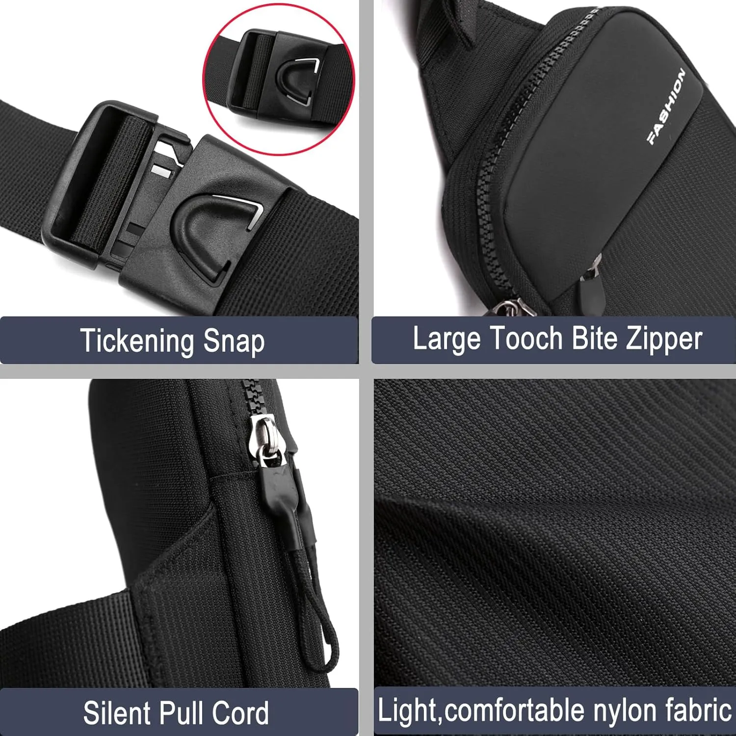 Mini Sling Bag Men Small Crossbody Bag Women Fanny Packs Casual Phone Chest Bag Waterproof Slim Personal Pocket Bag Backpack for Travel Hiking