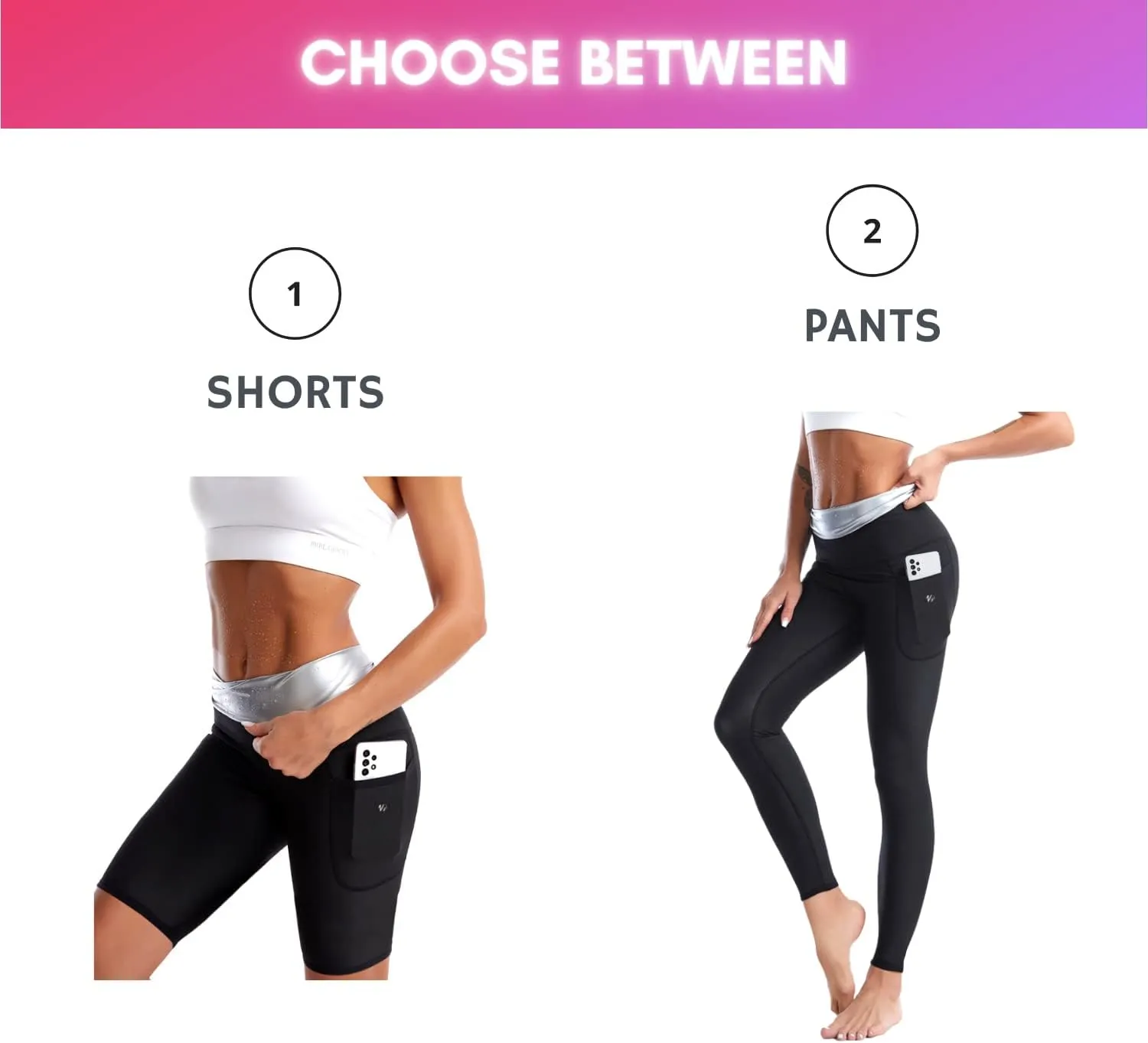 Nano Hertz Sauna Sweat Suit Weight Loss Shapewear Shorts Pockets Waist Trainer Body Sweatsuit Exercise Fitness Gym Women Girl