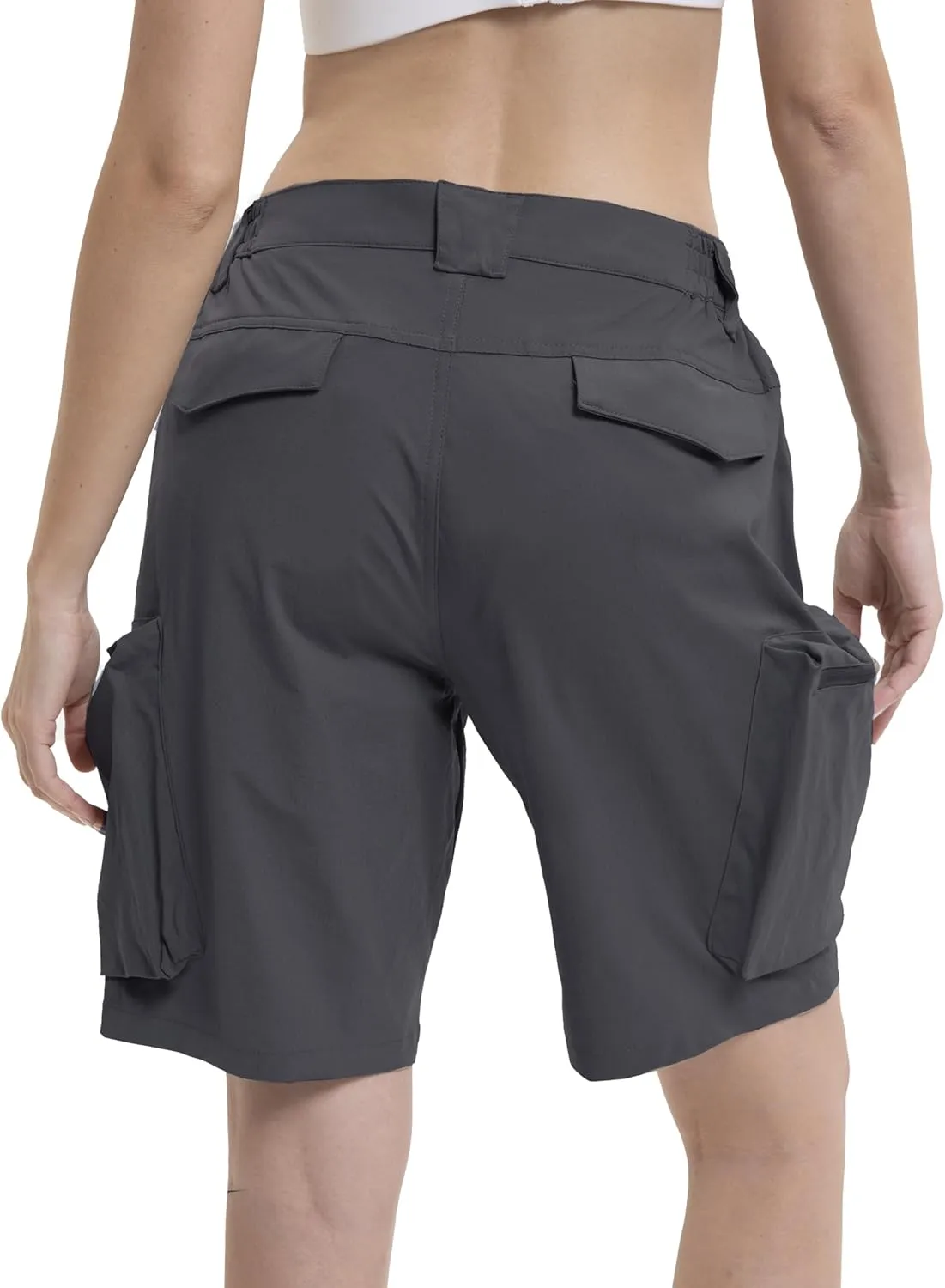 NATUVENIX Stretch Women's Hiking Shorts Quick Dry Cargo Casual Shorts Women Lightweight Travel Golf Shorts