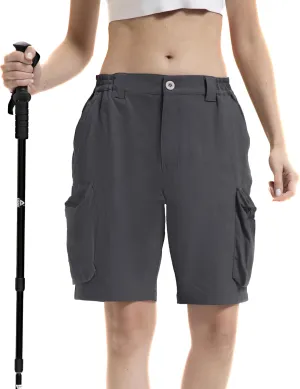NATUVENIX Stretch Women's Hiking Shorts Quick Dry Cargo Casual Shorts Women Lightweight Travel Golf Shorts