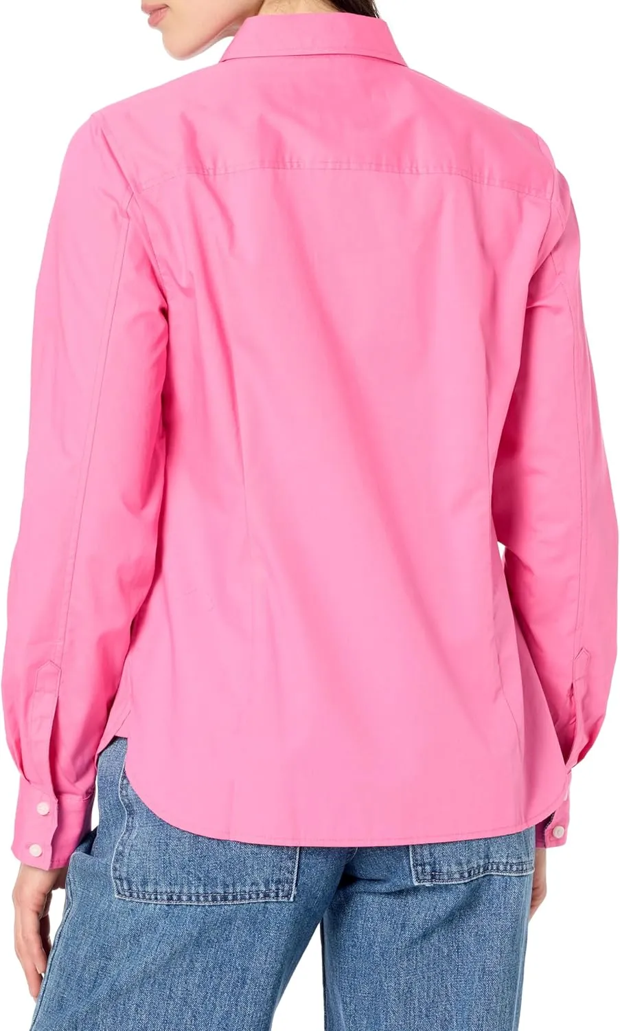 Nautica Women's Button Front Long Sleeve Roll Tab Shirt