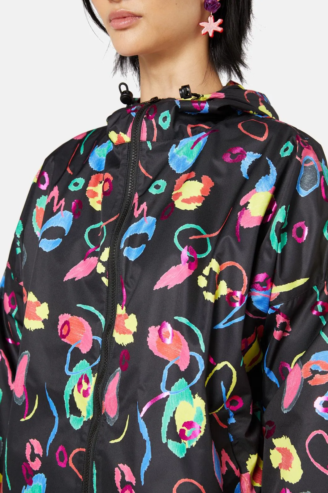 Neon Scribble Raincoat