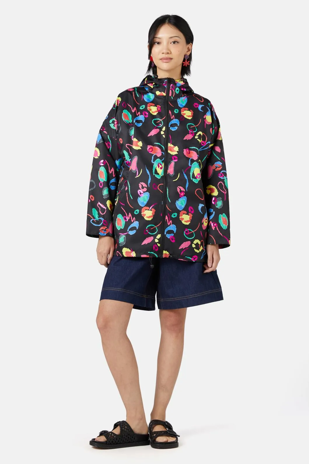 Neon Scribble Raincoat