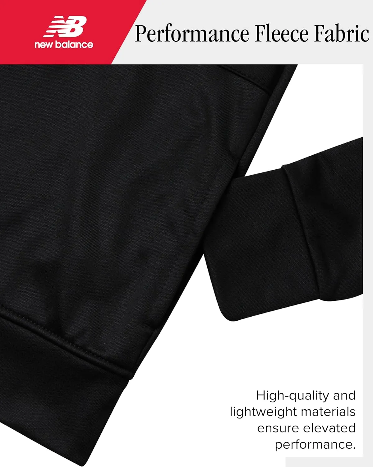 New Balance Boys Joggers Set - 3 Piece Performance Fleece Hoodie, Jogger Pants, and Graphic Tee for Toddlers and Boys (2T-12)
