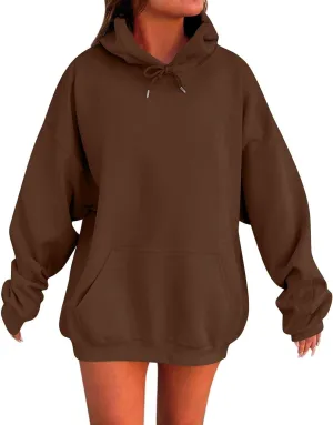 NREALY Womens Oversized Hoodies Striped Plus Size Sweatshirts Long Sleeve Sweaters Pullover Fall Clothes with Pocket