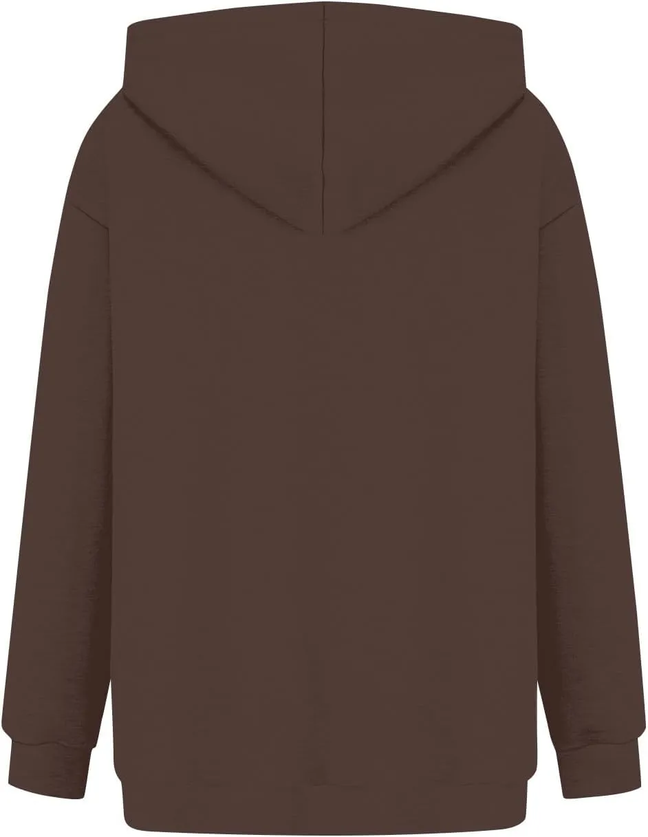 Oversized Sweatshirt for Women Y2k Hoodie Hooded Pullover Tops Fall Clothes with Pocket Sweaters Casual Outfits Fall