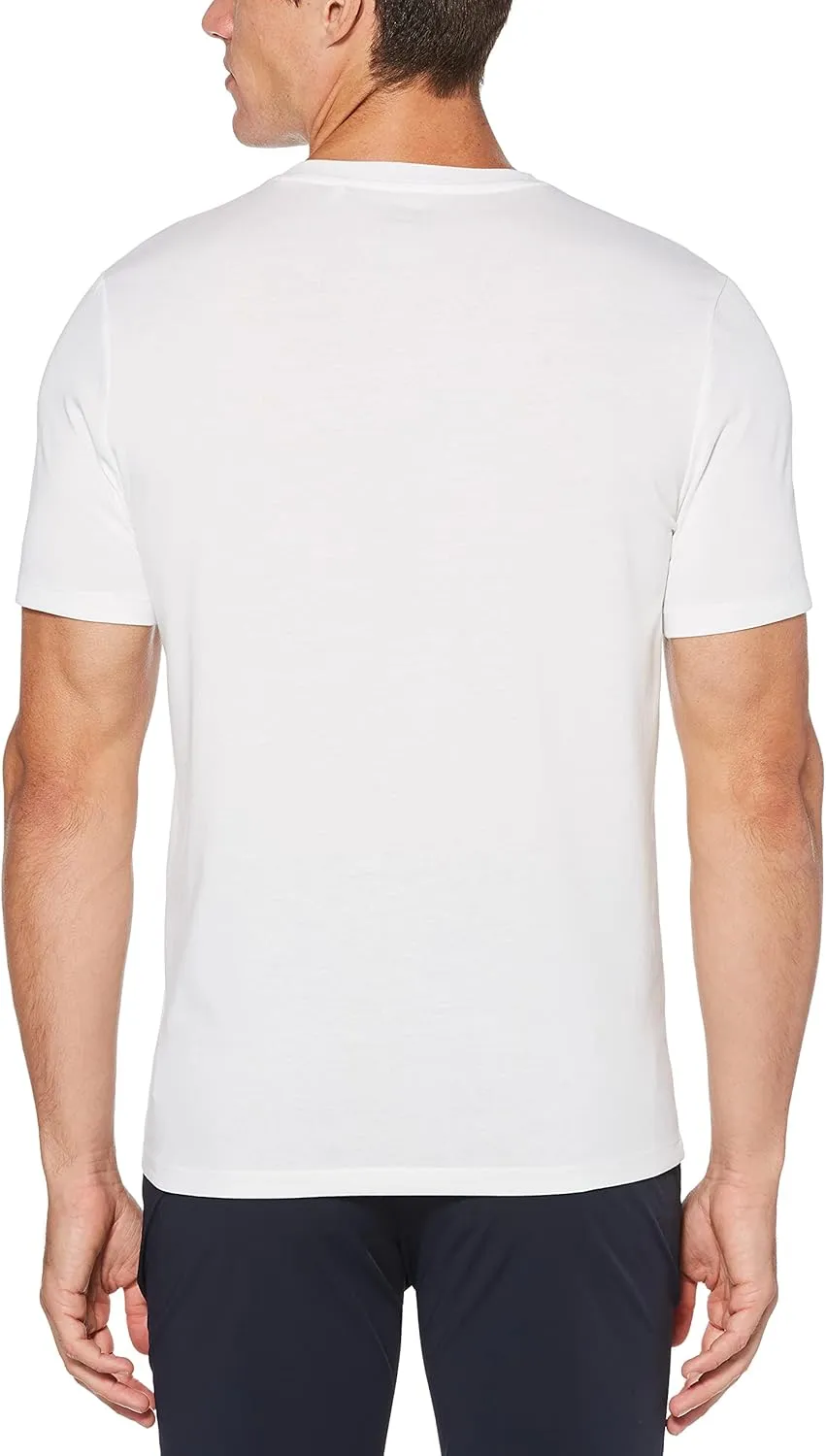 Perry Ellis Men's Core V-Neck Pima Cotton T-Shirt with Soft, Stretch Fabric (Size X-small-4XL Tall)
