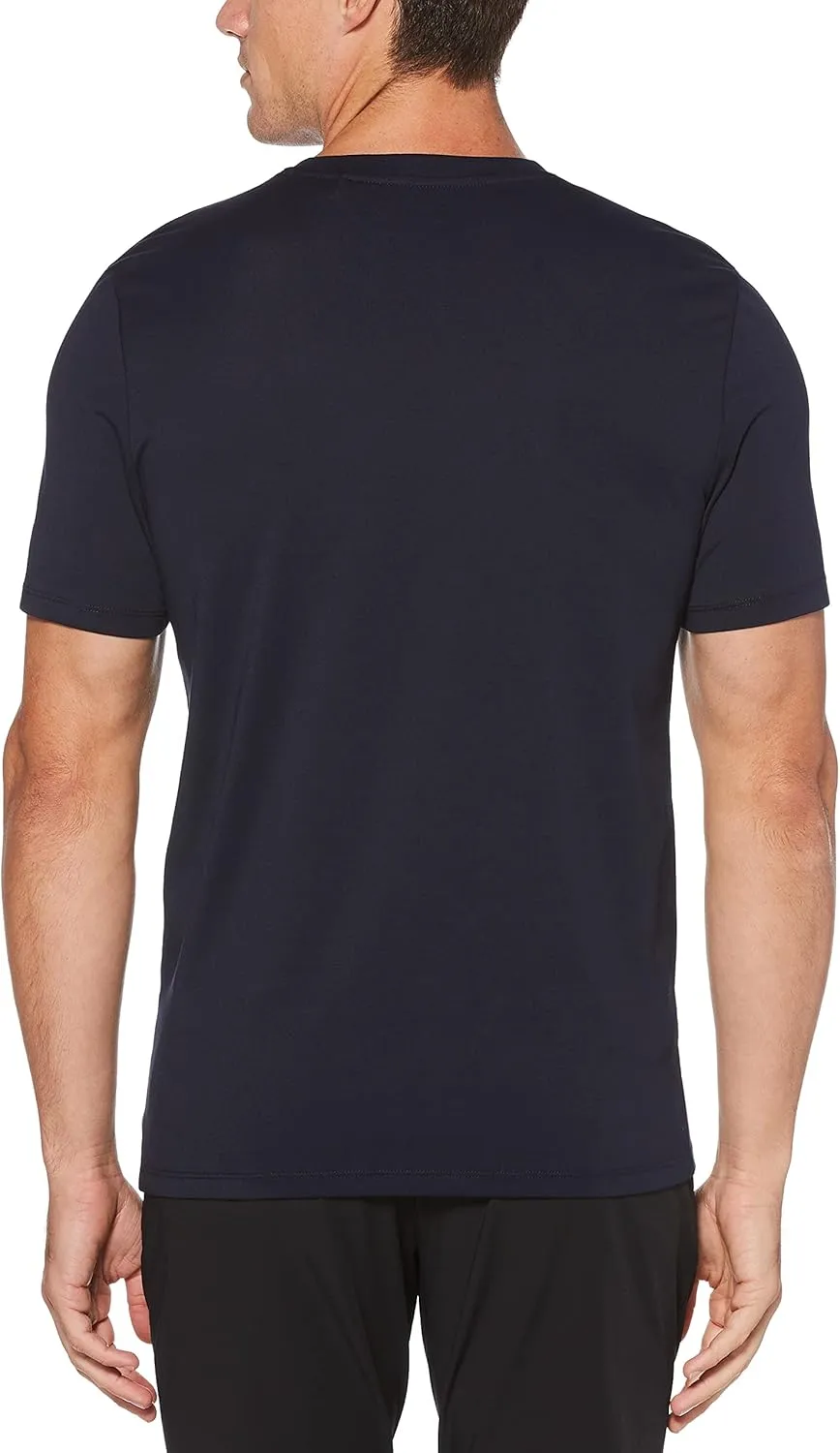 Perry Ellis Men's Core V-Neck Pima Cotton T-Shirt with Soft, Stretch Fabric (Size X-small-4XL Tall)