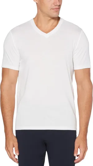 Perry Ellis Men's Core V-Neck Pima Cotton T-Shirt with Soft, Stretch Fabric (Size X-small-4XL Tall)