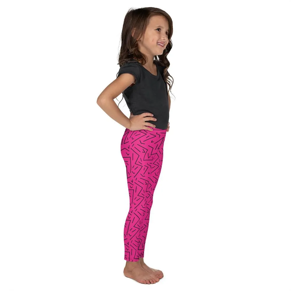 Pink Black Line Kid's Leggings