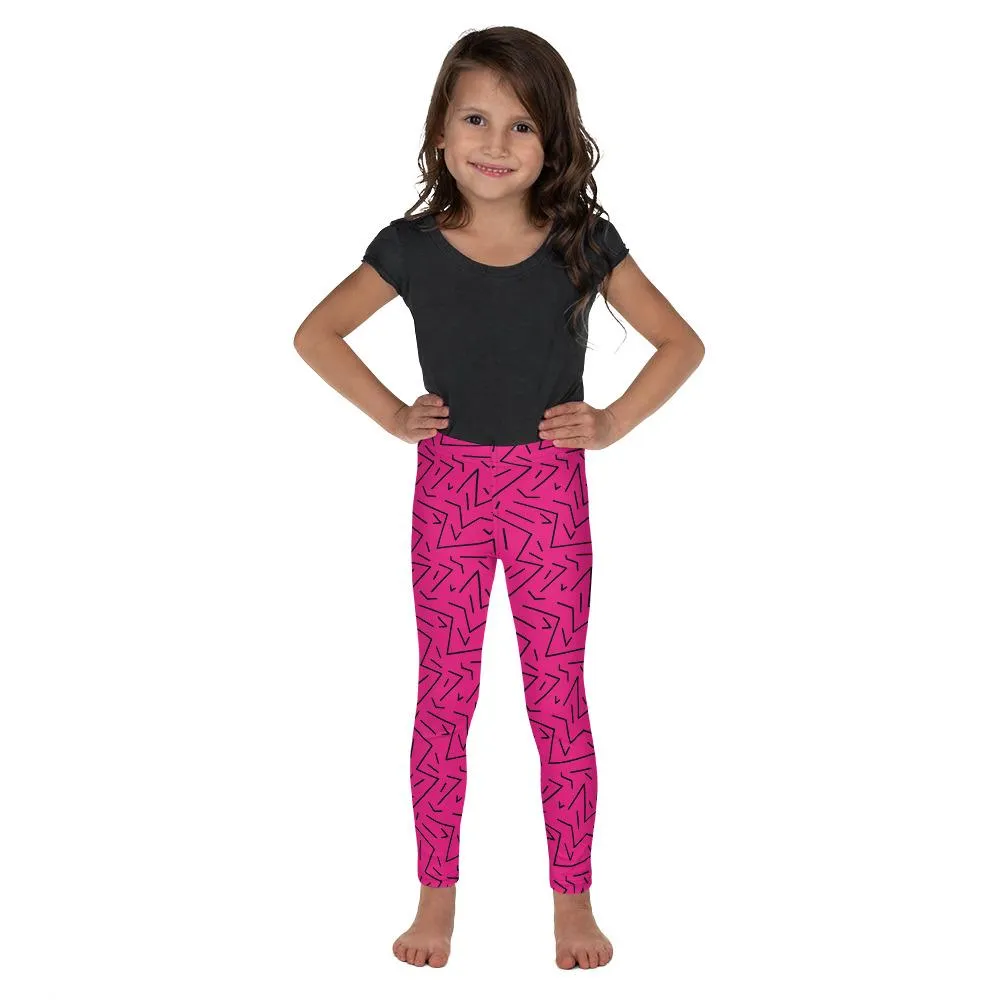 Pink Black Line Kid's Leggings