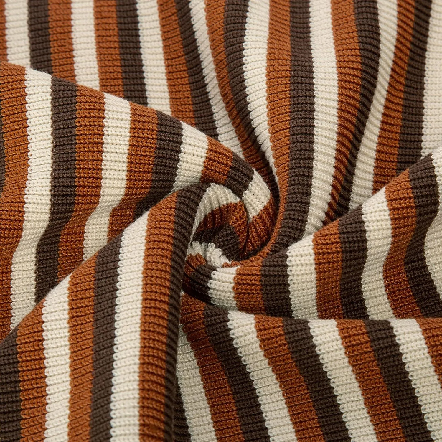 PJ PAUL JONES Men's Polo Shirts Retro Knit Shirt Vintage Striped Shirt