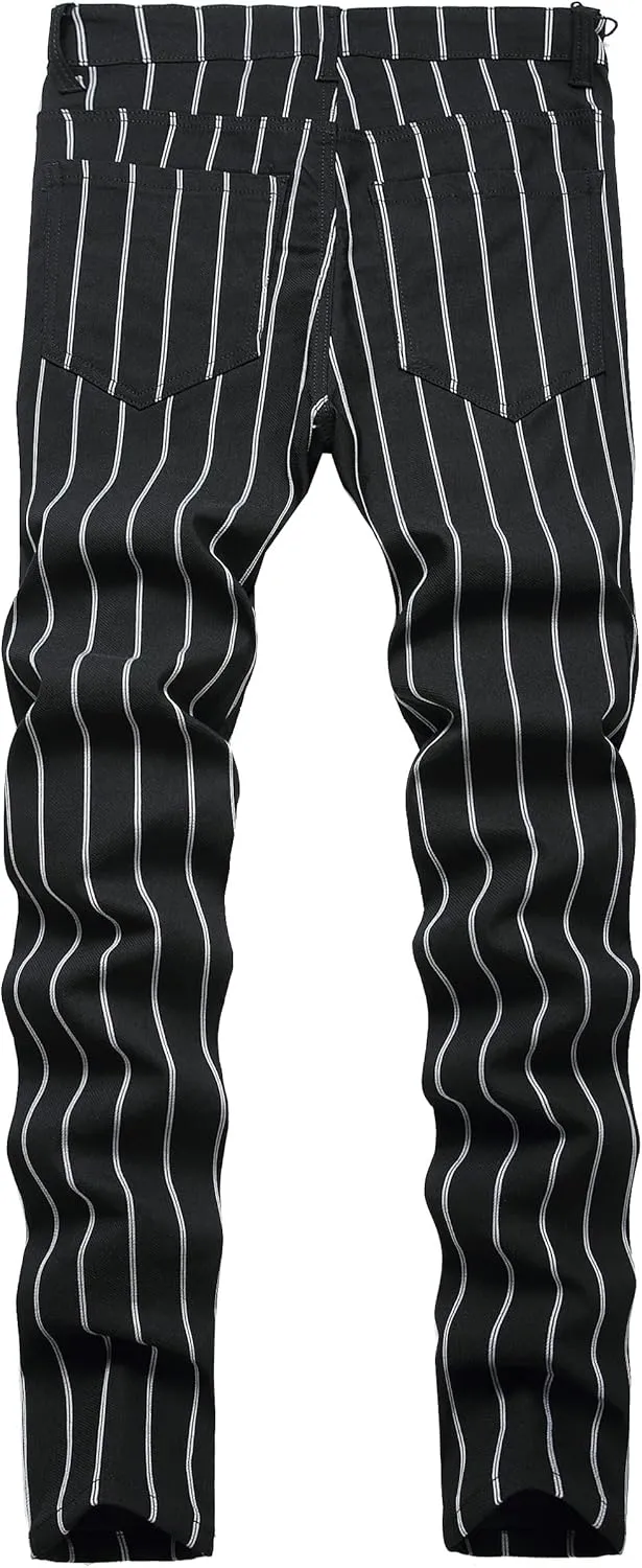 Plaid Pants for Men, Mens Skinny Stretch Slim fit Chinos Golf Business Dress Casual Pants