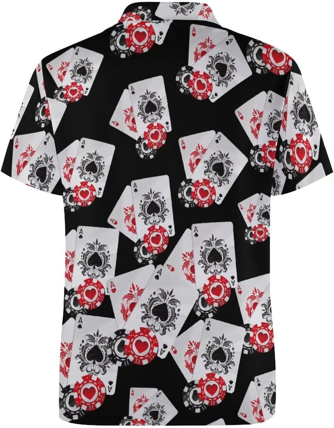 Playing Poker Cards Women's Sport Shirt Short Sleeve Golf T-Shirt Tennis Quick Dry Casual Tops Print Work Shirt