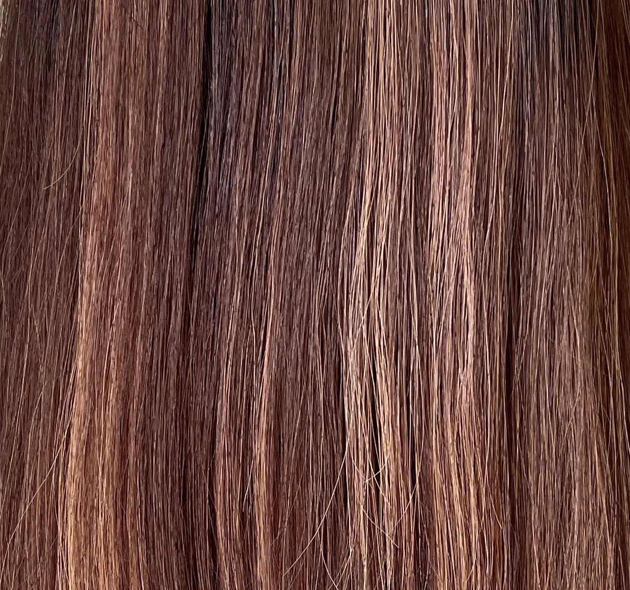 Preloved, Madison Wigs, Fara topper | Human hair | Brown with dark root | 9x9" base | 20" length