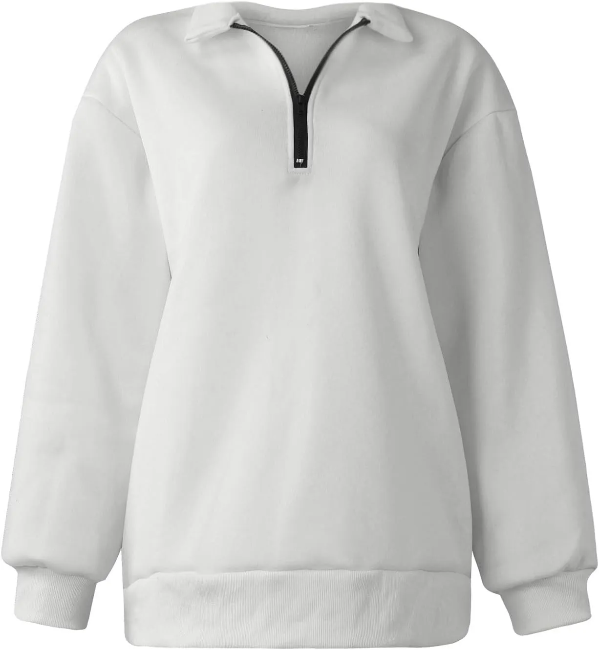 Quarter Zip Pullover Women Oversizds Trendy Sweatshirts Fall Outfits 2024 Fitted Comfy Vintage Pullover Sweatshirts