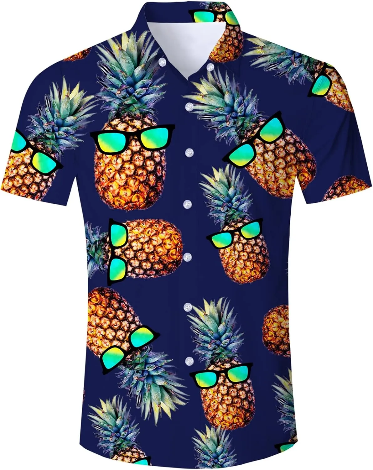 RAISEVERN Mens Hawaiian Shirt Casual Button Down Short Sleeve Tropical Beach Dress Shirt for Summer Holiday