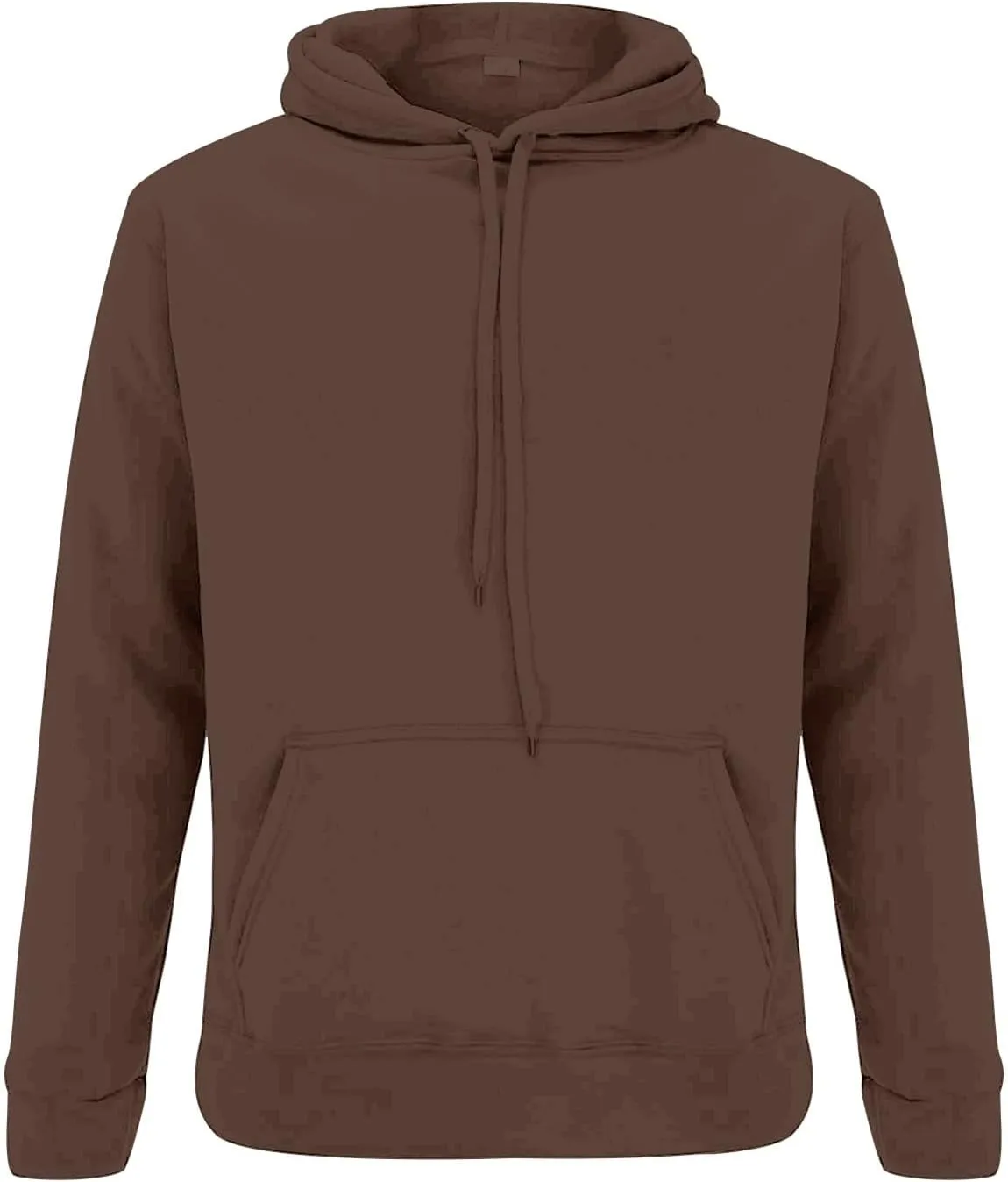 Regular Fit Hoodies Solid Color Basic Plain Drawstring Hooded Pullover Long Sleeve Tops Winter Sweatshirt with Pocket