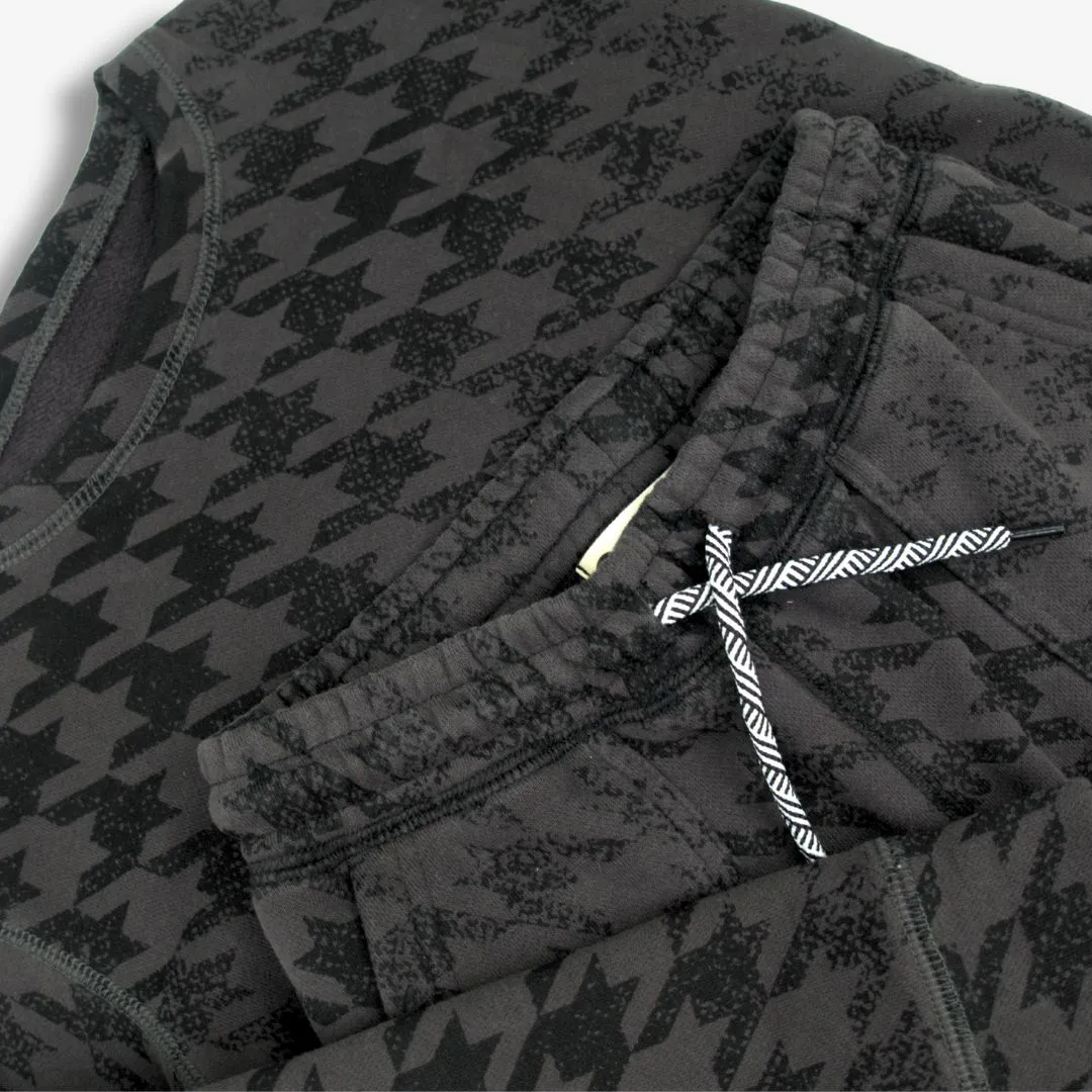 Revel Crewneck | Black Houndstooth