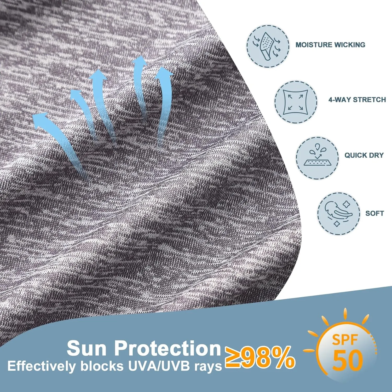 Riverruns UPF 50  UV Sun Protection Fishing Shirt Breathable Quick Dry Swim Shirt Rash Guard Water Beach T-Shirt for Men
