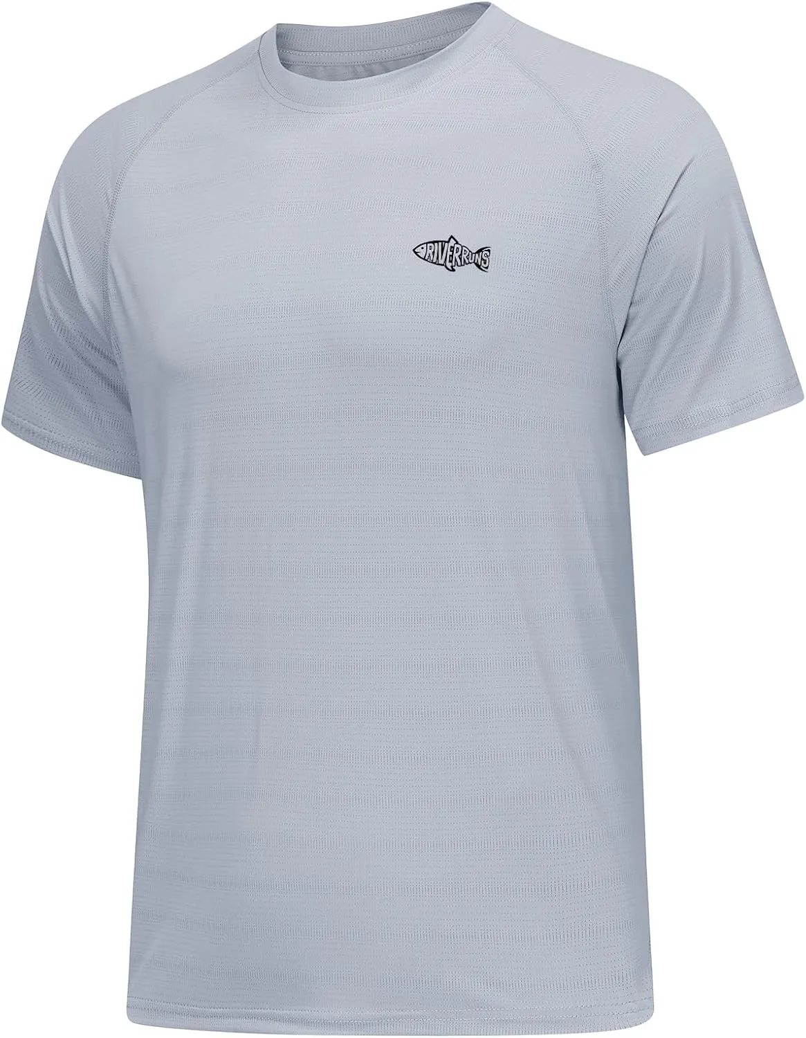 Riverruns UPF 50  UV Sun Protection Fishing Shirt Breathable Quick Dry Swim Shirt Rash Guard Water Beach T-Shirt for Men