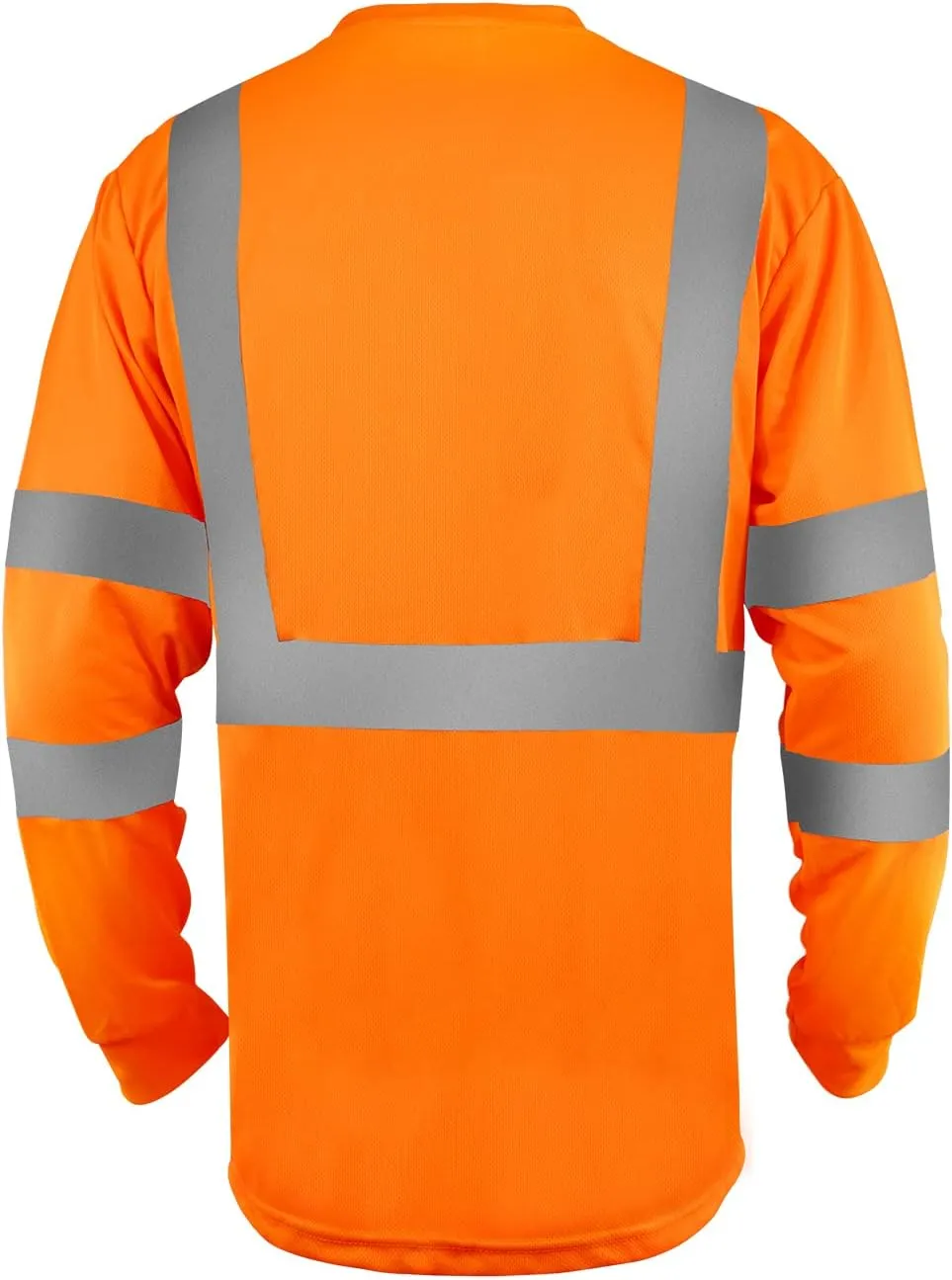 Safety Shirt Long Sleeve High Visibility Reflective Breathable T Shirt for Work Warehouse Construction Class 3