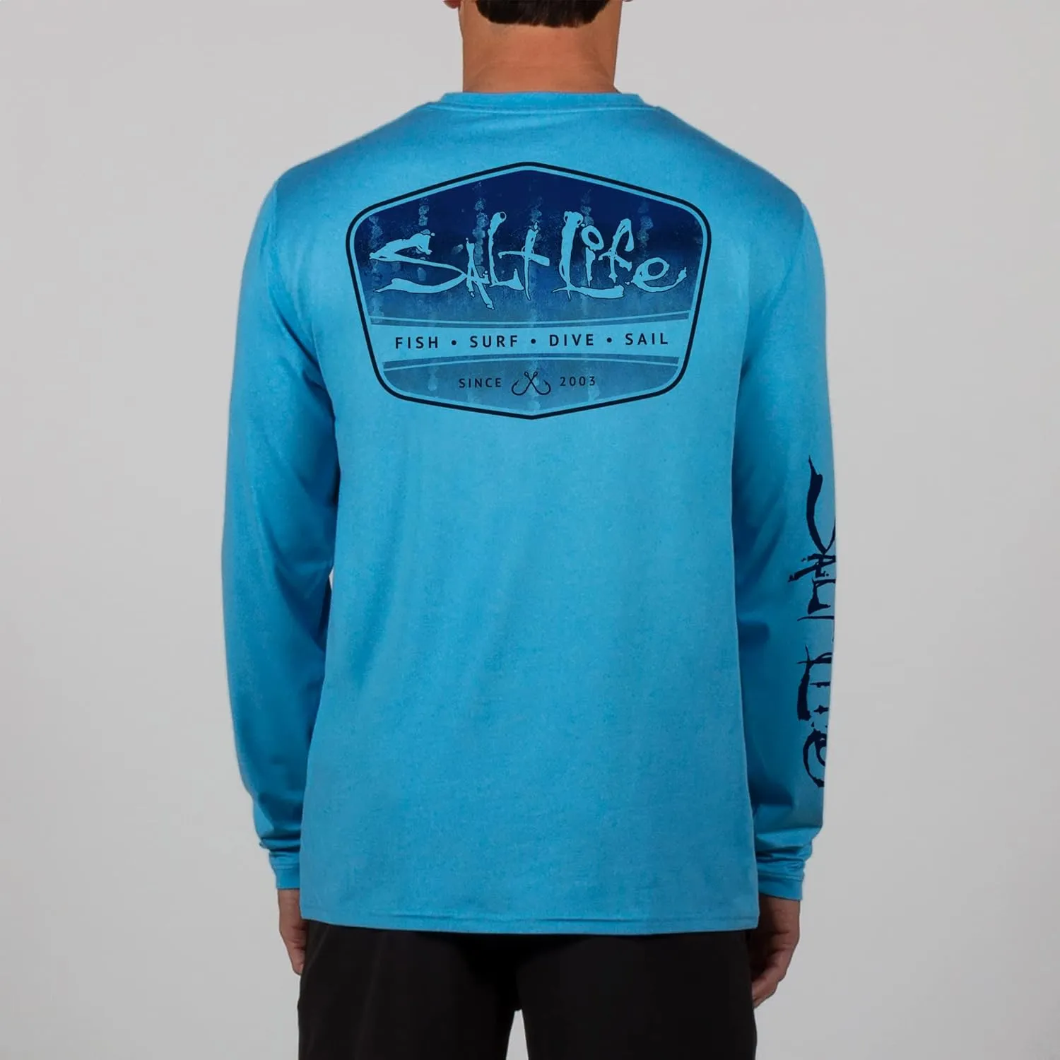 Salt Life Men's Marlin Fade Long Sleeve Performance Shirt