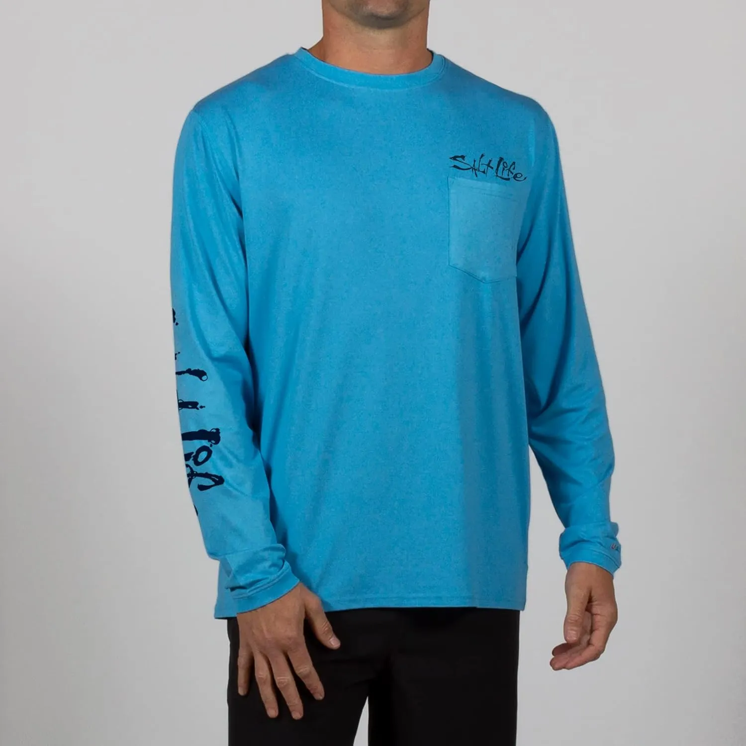 Salt Life Men's Marlin Fade Long Sleeve Performance Shirt