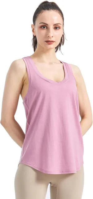 SHEEP RUN Merino Wool Camisole Racerback Tank Top Yoga Shirt Wicking Breathable Light-Weight Shirt