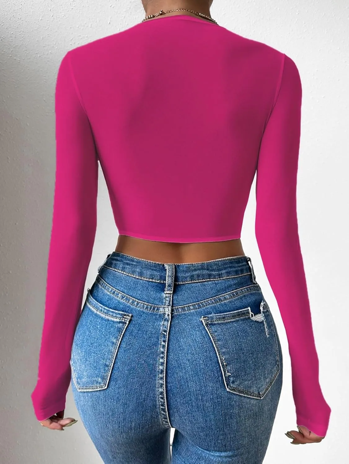 SHENHE Women's Lace Top Sheer Mesh Long Sleeve Asymmetrical Hem Sexy T Shirt Bustier Crop Tops