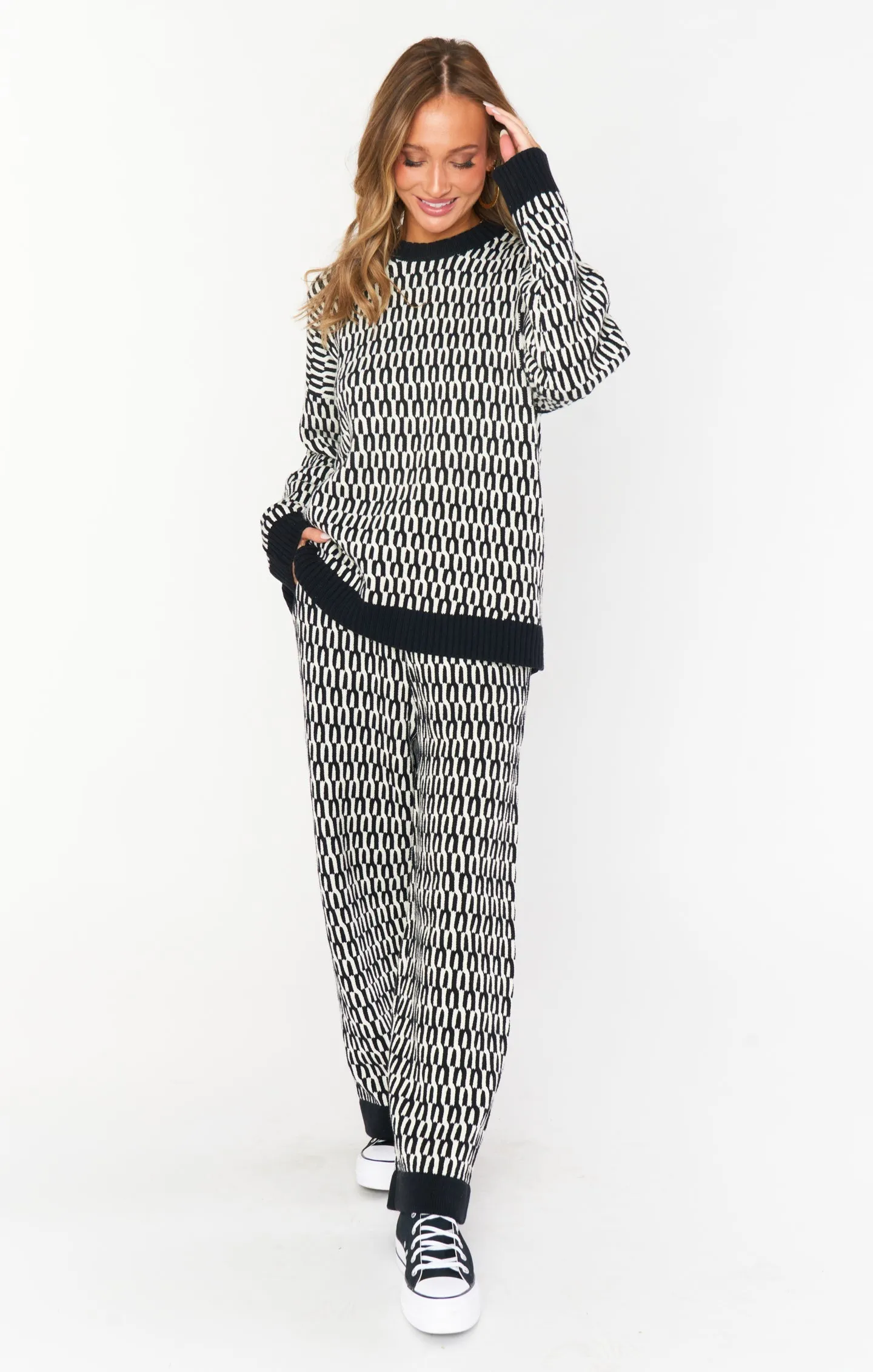 Show Me Your Mumu Chilly Sweater in Metro Geo Knit