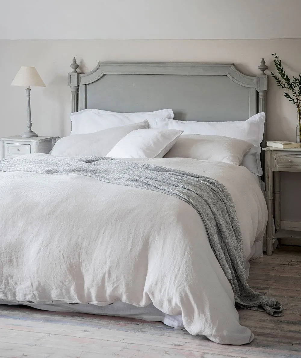 Silver Soft Jacquard Linen Throw