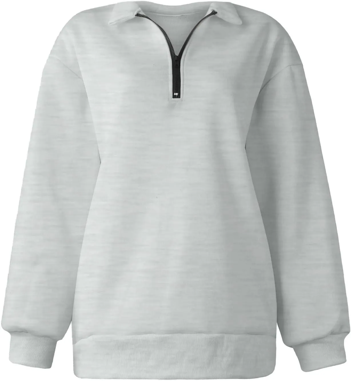 slqdgmryz Womens Quarter Zip Pullover Fleece Preppy Oversized Sweatshirt Drop Shoulder Half Zip Plain Cute Sweatshirts