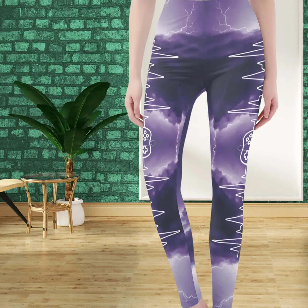 Soft Violet and Lilac Womens Yoga Leggings - Comfy and Stylish