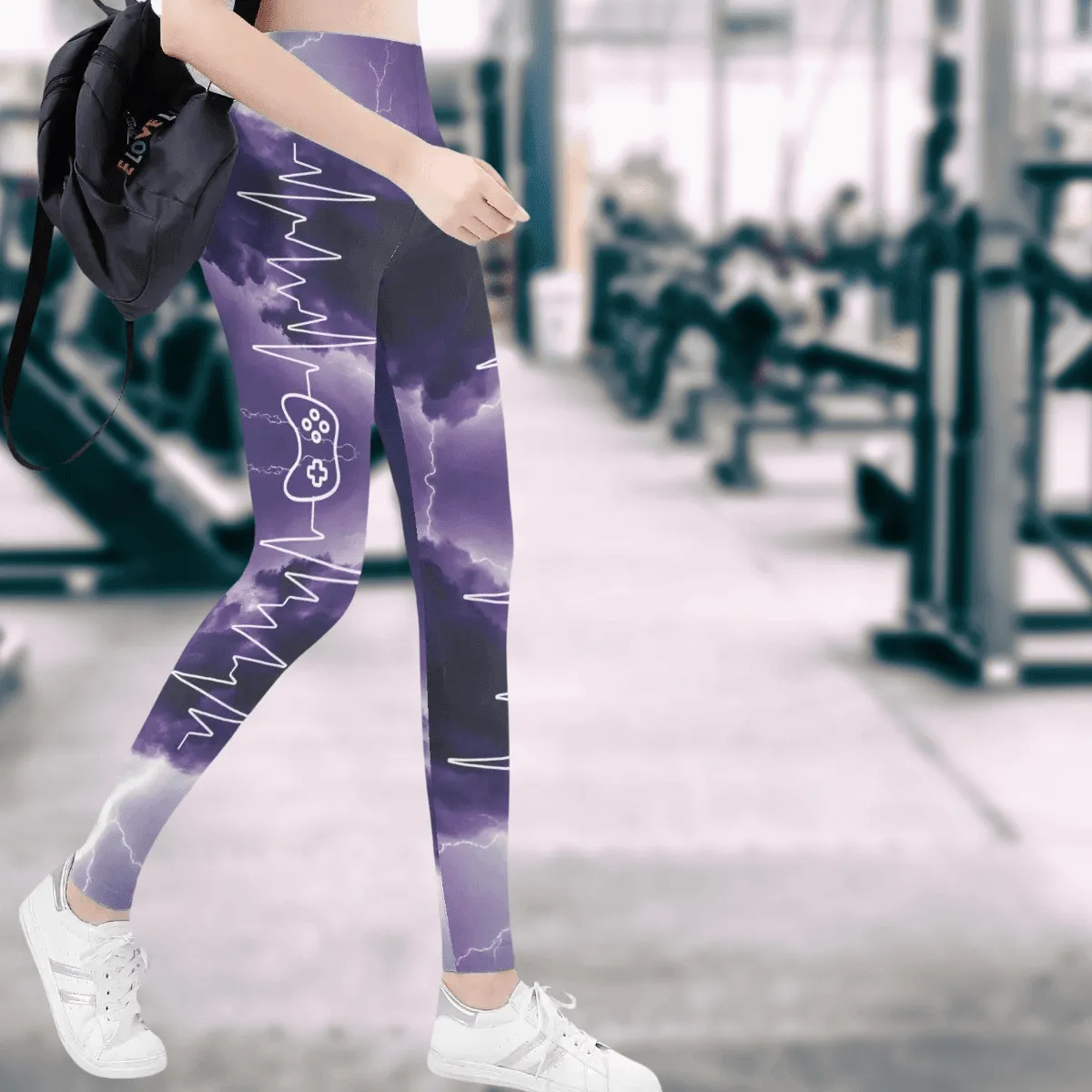 Soft Violet and Lilac Womens Yoga Leggings - Comfy and Stylish