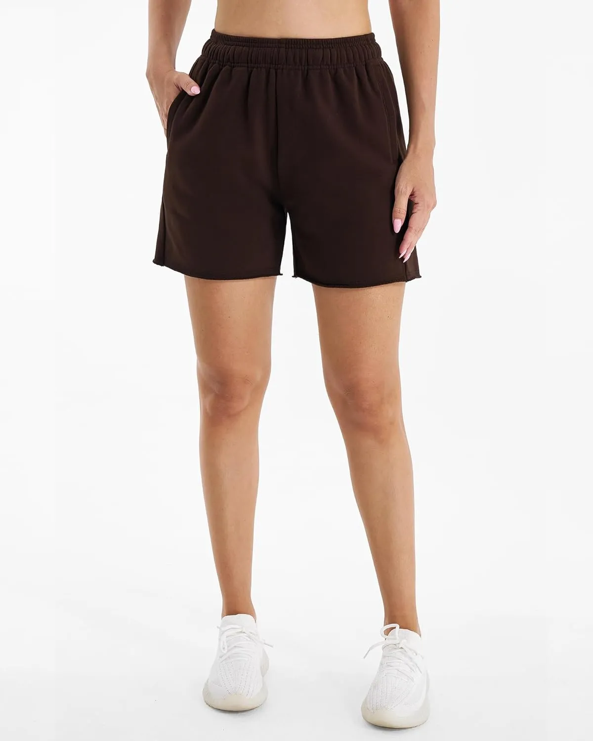 Stelle Women's Sweat Shorts Casual Drawstring Shorts Comfy Cotton High Waisted Workout Lounge Shorts with Pockets