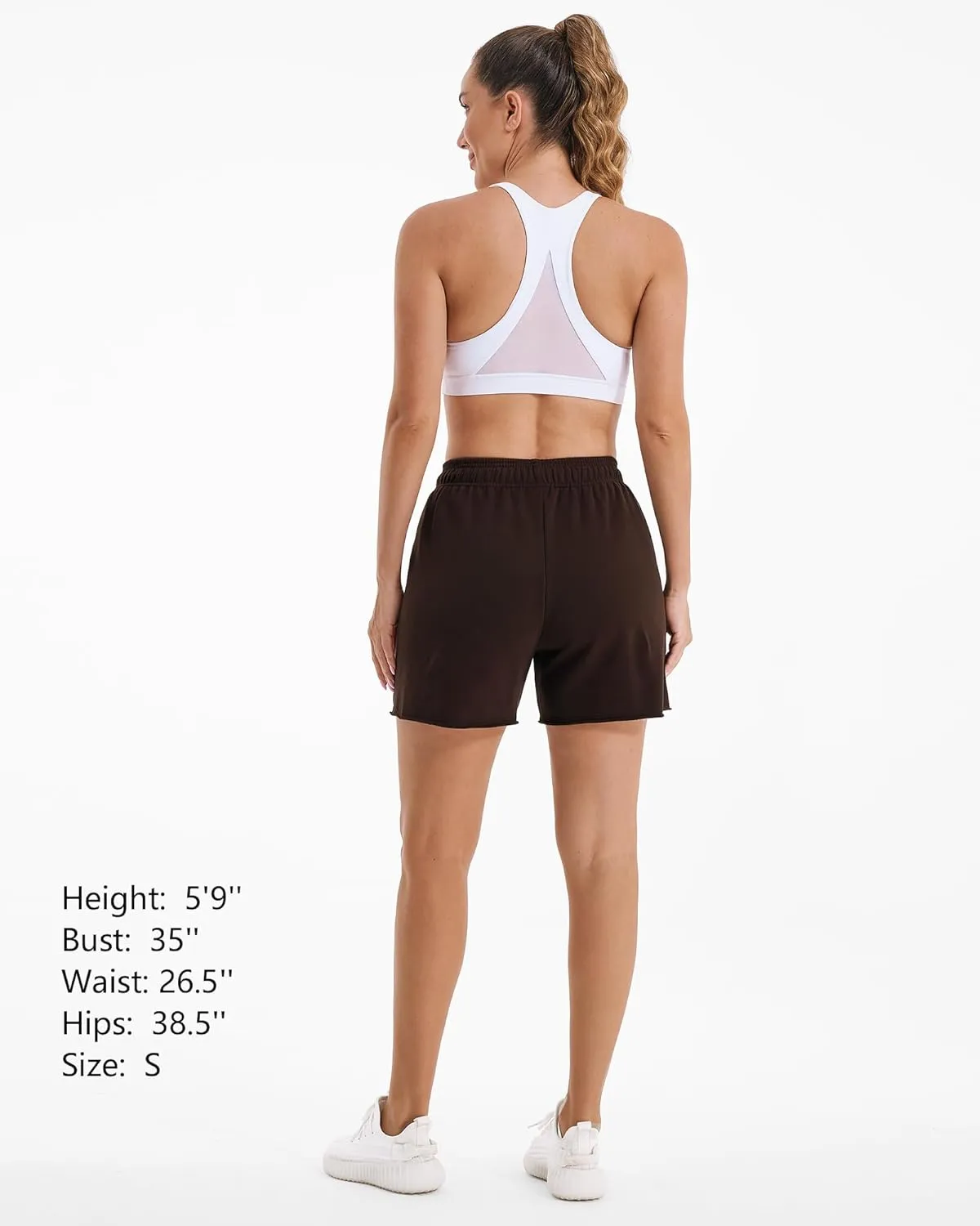 Stelle Women's Sweat Shorts Casual Drawstring Shorts Comfy Cotton High Waisted Workout Lounge Shorts with Pockets