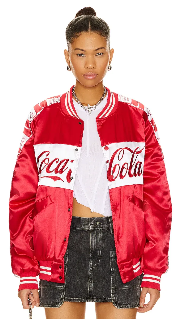 Team Coca Cola Bomber Jacket - Red, Black & White