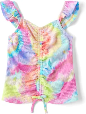 The Children's Place Girls' Cinch Front Flutter Tee