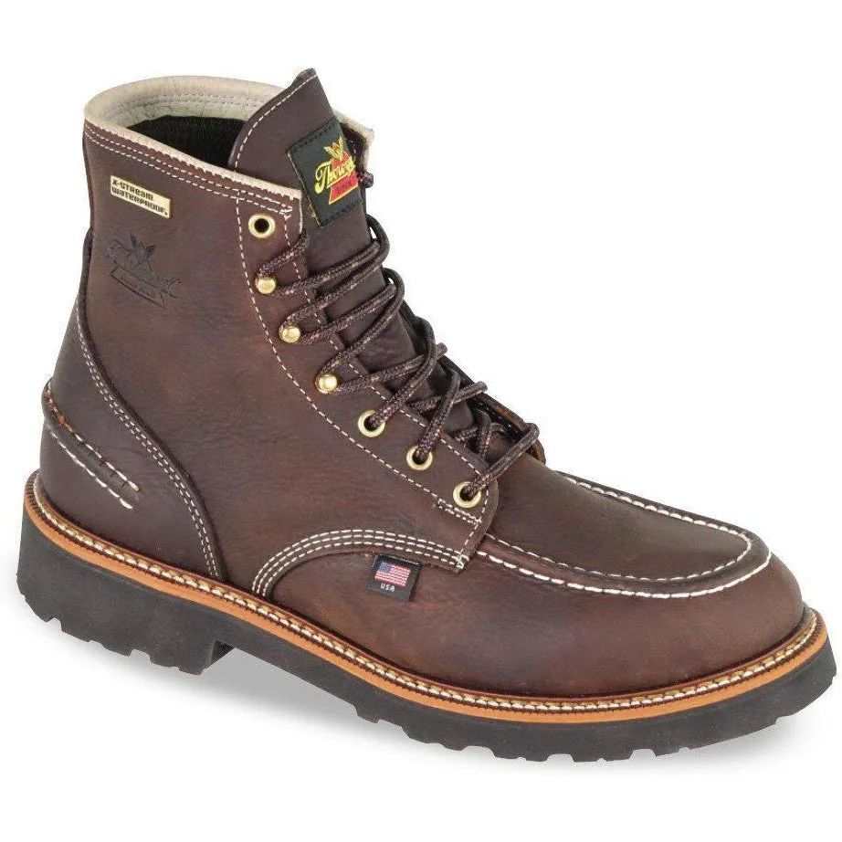 Thorogood Men's Flyway 6" USA Made WP Work Boot - Brown - 814-4140