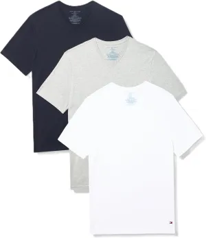 Tommy Hilfiger Men's Cotton Classics V-Neck Undershirts, 3-Pack