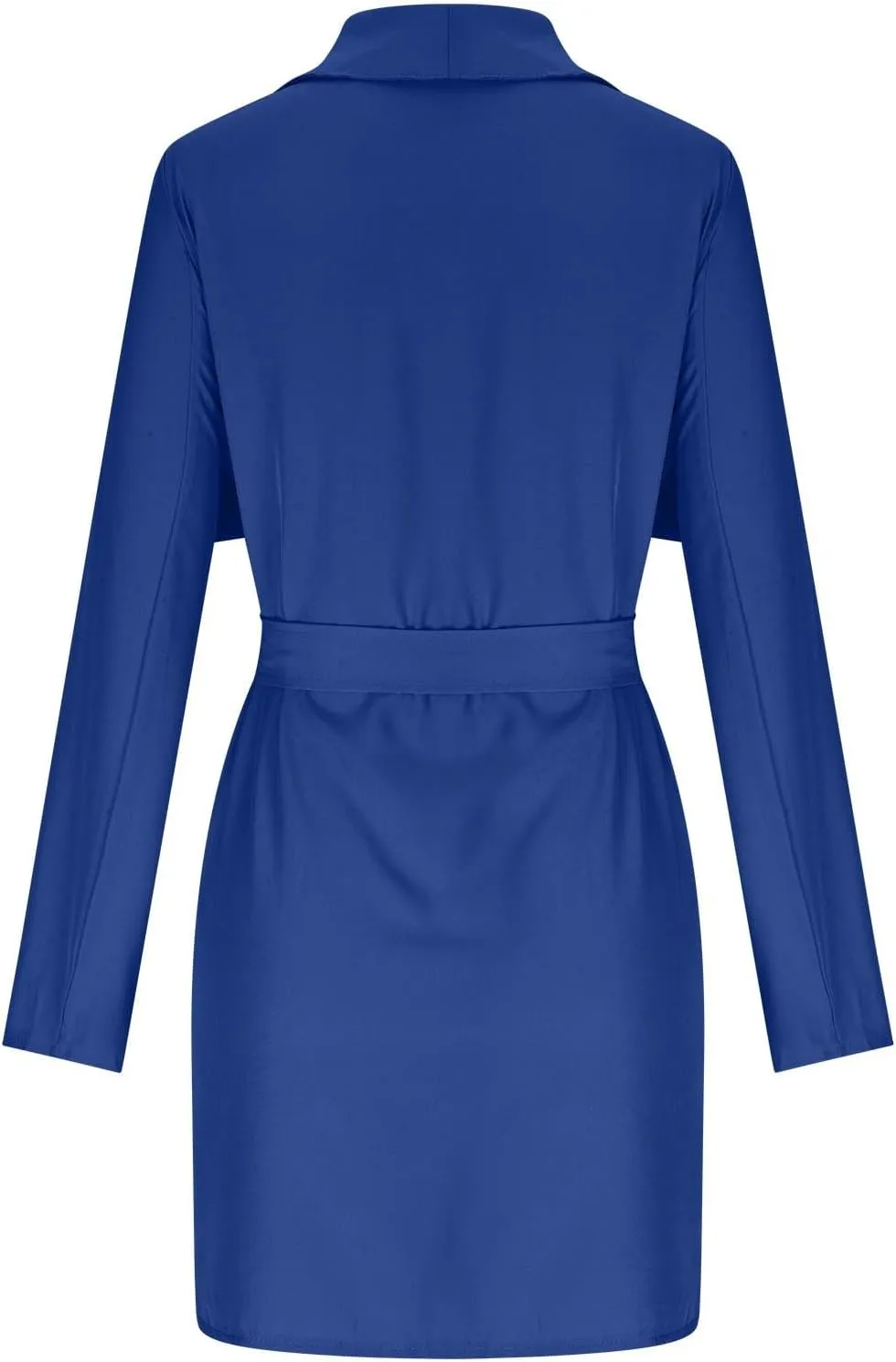 Trench Coat for Women Lightweight V Neck Fall Outfit Long Sleeve Belted Casual Pea Coat Office Work Jackets