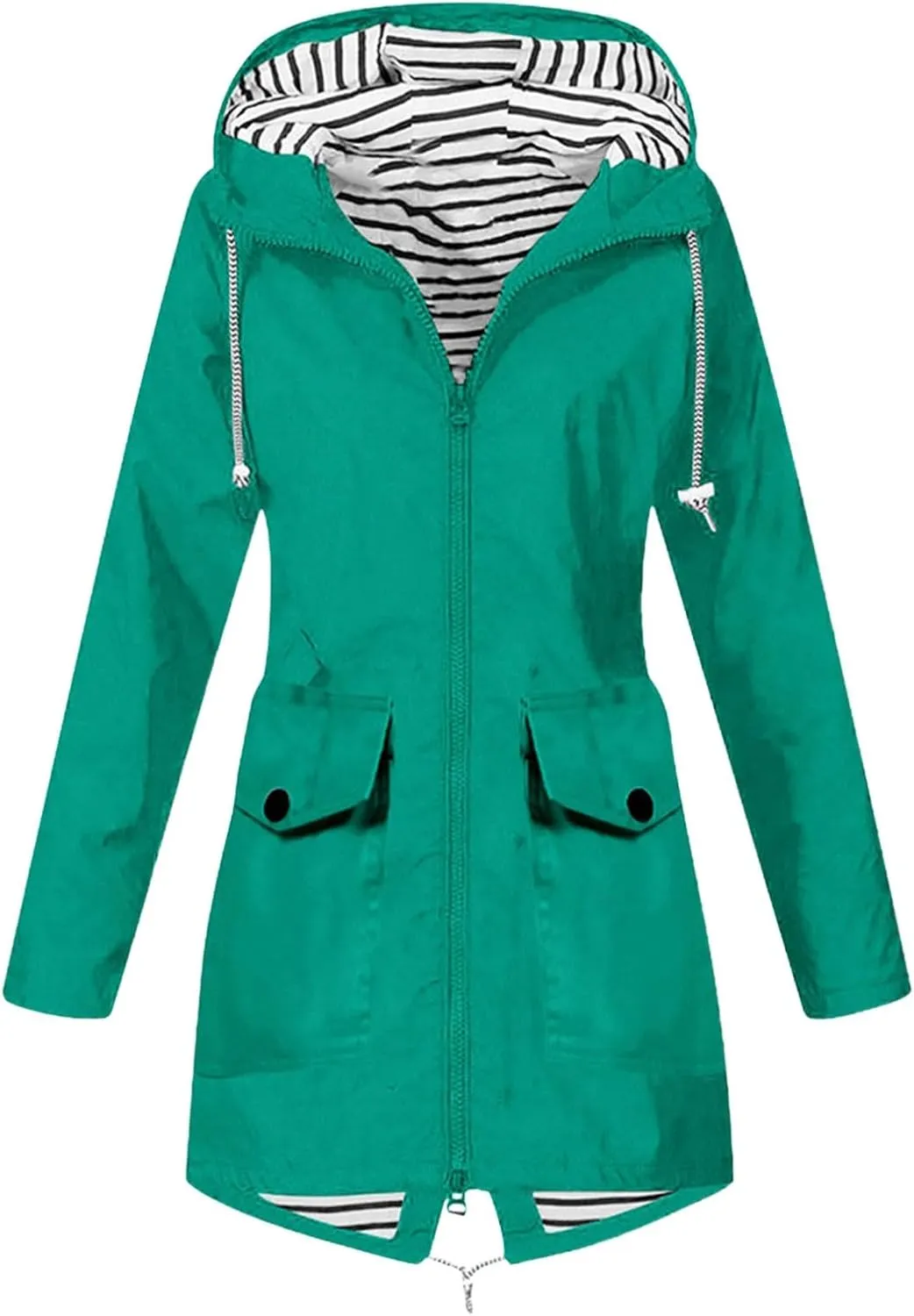 Trench Coats For Women Outdoor Trench Raincoat With Hood Lightweight Plus Size For Girls Lightweight Trench Coat