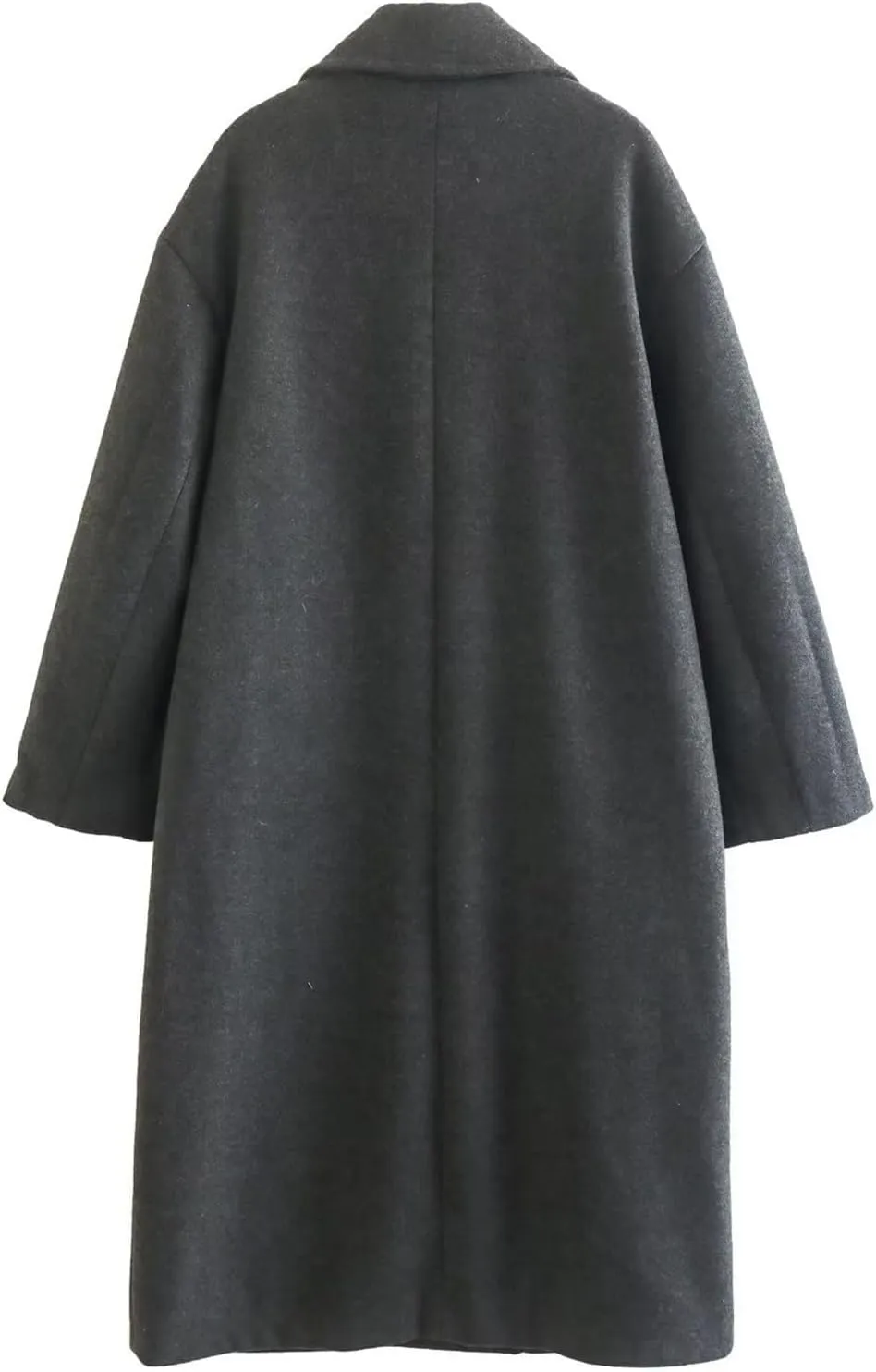 Trench Coats for Women Winter Wool Blend Pea Coat Casual Notched Lapel Collar Overcoat Long Jacket Outerwear