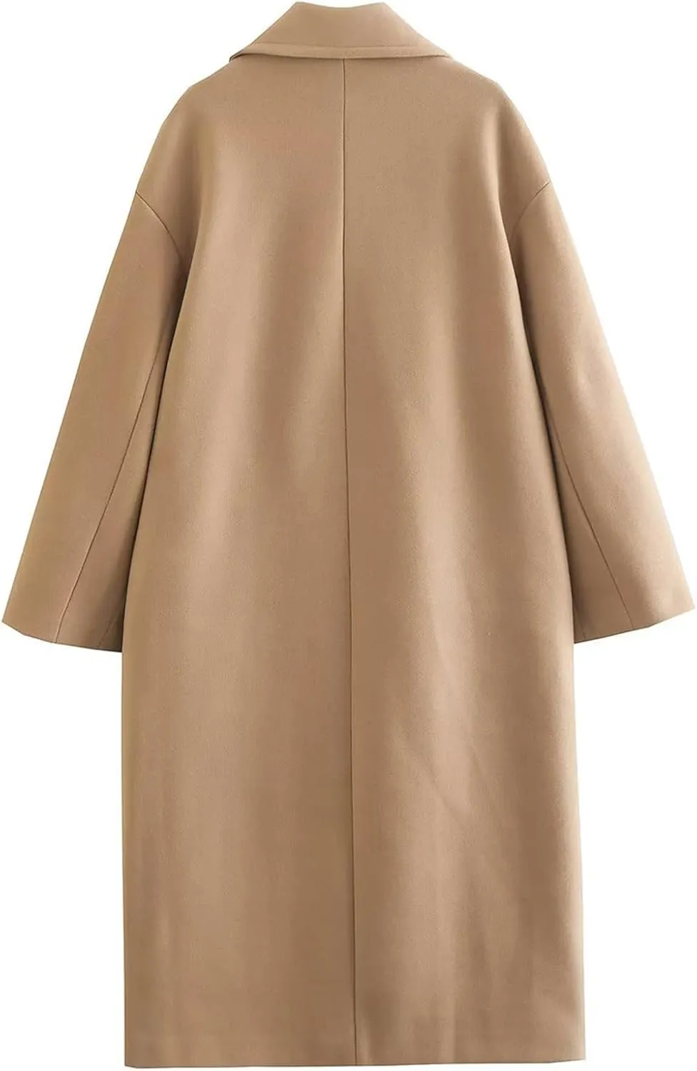 Trench Coats for Women Winter Wool Blend Pea Coat Casual Notched Lapel Collar Overcoat Long Jacket Outerwear