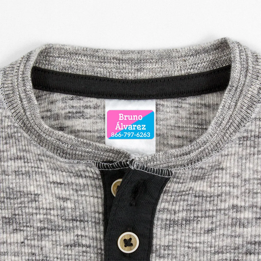 Two-tone Contact Clothing Labels
