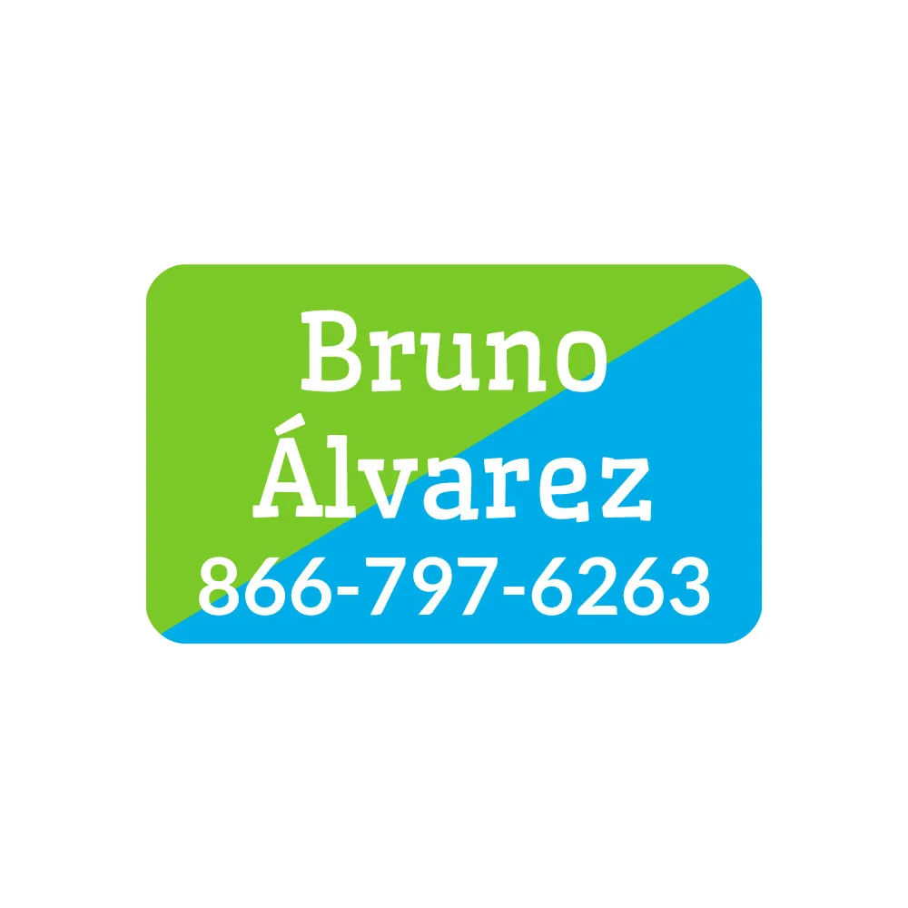 Two-tone Contact Clothing Labels