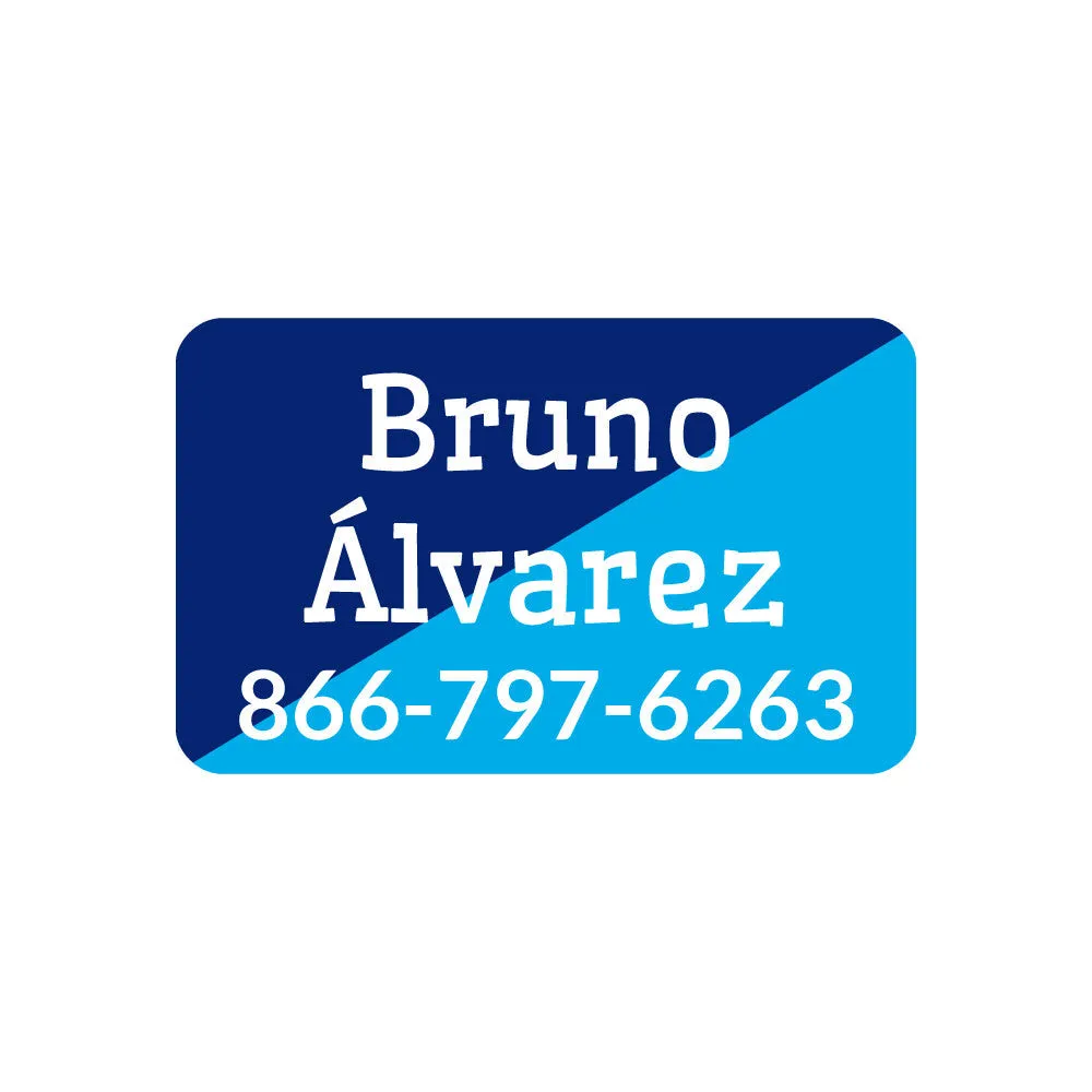 Two-tone Contact Clothing Labels